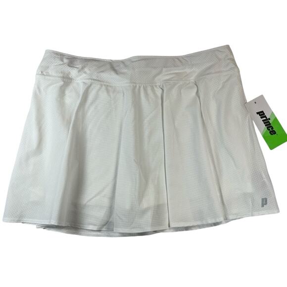 Prince Extra Large XL Tennis Pickleball Skort SKIRT White W/short Flounce Skirt - Picture 1 of 4